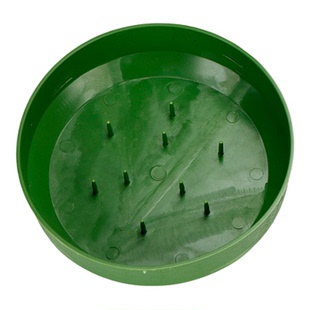 圆形针盘插花底座花泥塑料托盘会议桌面布置花盘器皿底盒