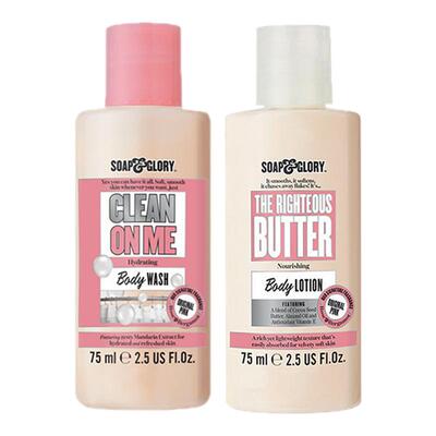 【百亿补贴】SoapGlory黄油身体乳75ml*1+清透自我沐浴露75ml*1