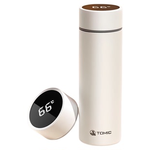 Tomic特美刻保温杯女智能显温陶瓷内胆泡茶杯茶水分离水杯杯子男