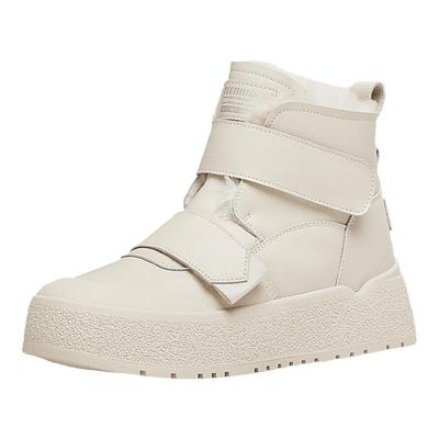 天美意厚底增高保暖加绒雪地靴棉鞋女休闲短靴冬新款BK751DD4