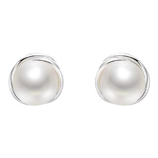 蔻润悦光天然淡水珍珠耳钉银耳饰耳环女小众设计京润珍珠节日礼物