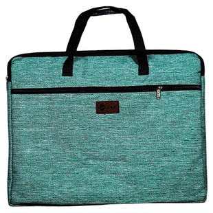 大号补习袋牛津帆布包A3手提袋双层拉链袋加厚防水补课包乐谱包