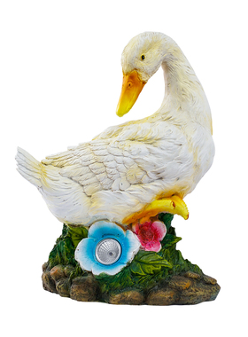 太阳能灯仿真树脂鸭装饰摆件