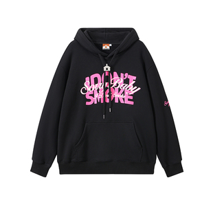 【调色盘系列】DONSMOKE美式街头多巴胺撞色LOGO宽松休闲帽衫卫衣
