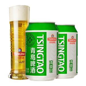 【凑单60】青岛啤酒清爽8度330ml*24听