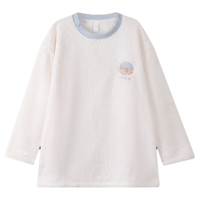 加厚保暖摇粒绒两件套装家居服