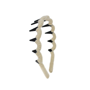 编织毛线带齿波浪发箍不卡头蓬松高颅顶纹理头箍防滑压发发卡发饰