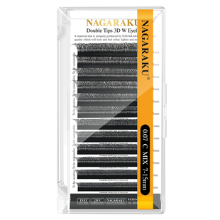 NAGARAKU加密三叶草0.07W型3D开花YY型嫁接睫毛一秒开花美睫店用