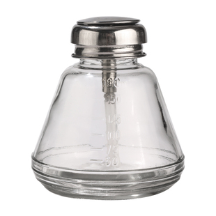 美甲清洁水按压式玻璃酒精瓶防腐蚀防漏喷溅透明分装瓶卸甲水工具