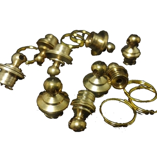 鼻烟壶铜口配件 小葫芦铜盖镶口冒 菩提鼻烟壶 葫芦纯铜塞子嘴冒