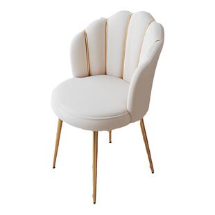 梳妆台椅子女生卧室靠背美甲花瓣椅网红轻奢高级化妆凳子简约现代