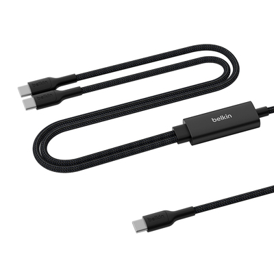 贝尔金140W一拖二Type-C口快充线