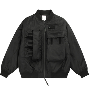 GUUKA立领飞行员夹克棉服男冬潮 王栎鑫同款山系外套加厚棉衣宽松