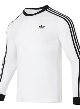 Adidas阿迪达斯三叶草男装2026春季新款3S LS TEE长袖T恤KE3545