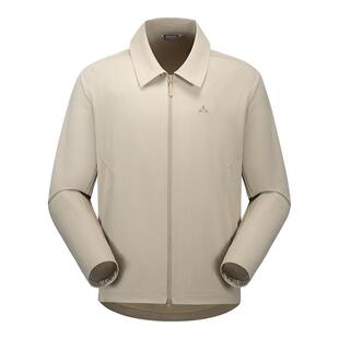 VAUDE巍德翻领防风运动软壳衣2025新款男士户外徒步骑行夹克外套