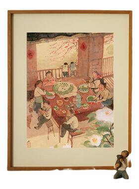 装饰画餐厅沙发背景墙一二山水墨