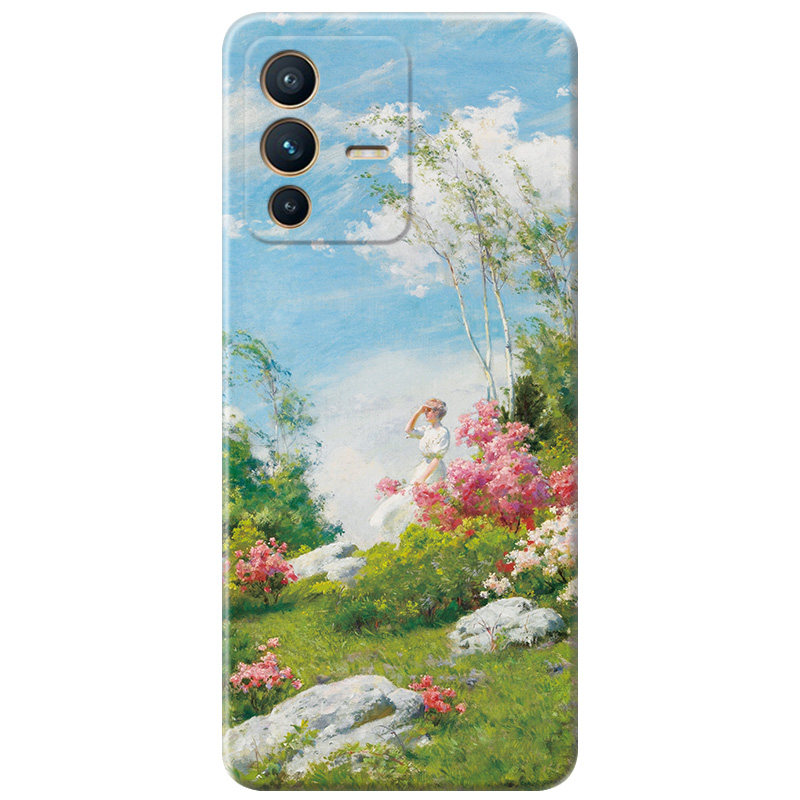 小清新花草文艺油画女款