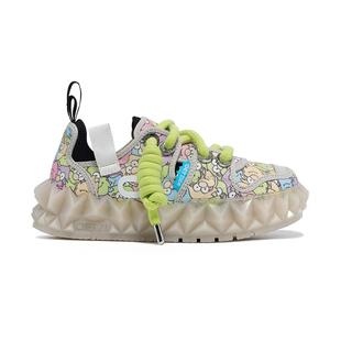 OETZI冰人奥兹帆布鞋女春秋季冰山果冻鞋涂鸦丑萌鞋ins潮专柜同款