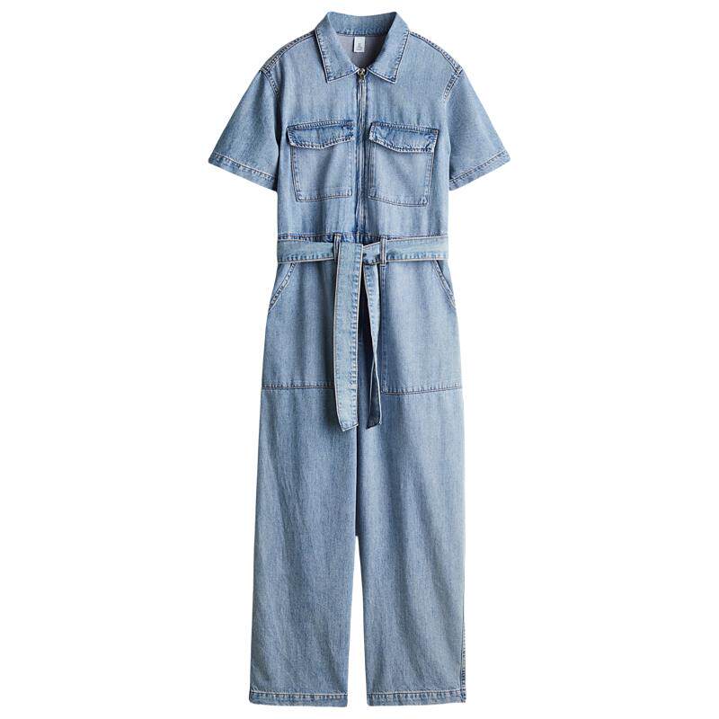 HM女装工装连体裤夏季洋气丹宁牛仔工装连体裤1273054