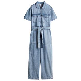 HM女装工装连体裤夏季洋气丹宁牛仔工装连体裤1273054