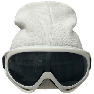 王一博赵丽颖同款飞行员眼镜帽子男女冬季保暖潮牌滑雪针织毛线帽