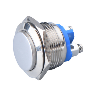 12 16 22mm金属按钮开关自复位自锁防水电源启动小圆形按键螺丝脚