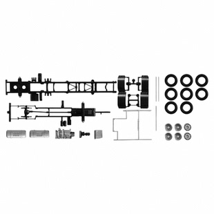 Herpa拼装卡车 1:87 084451 Volvo FH 三轴拖头底盘 含2套