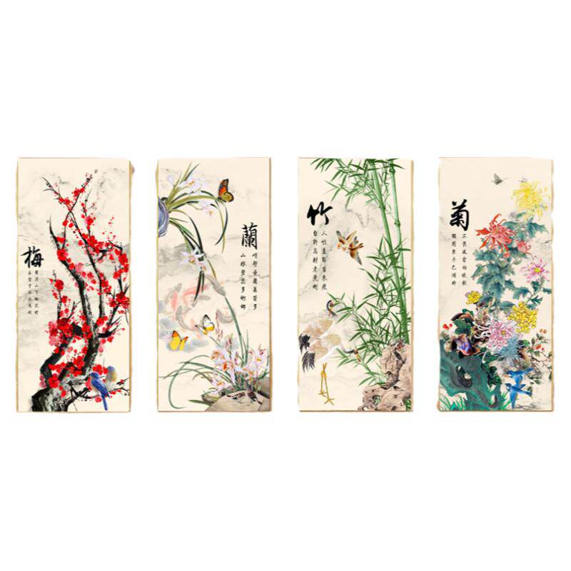 办公装饰风景画花鸟水墨画