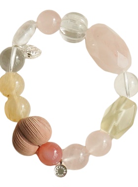 SERENESS所若桃夭粉水晶手链