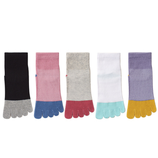 唐城故事五指袜女夏季薄款网眼透气四季吸汗中筒分趾棉袜运动女袜