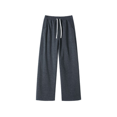 棕色加长裤子女高个子超长版秋冬羊绒阔腿裤高腰直筒大码垂感休闲