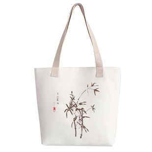 帆布包女手提袋学生布袋结实大容量托特单肩包拉链通勤上班高质量