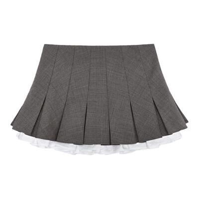 SHUSHU/TONG双层短半裙秋冬新款