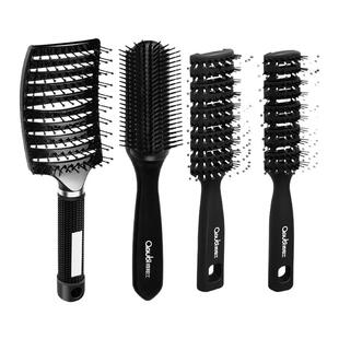 卷发梳子男士专用复古油头大背头蓬松纹理造型梳九排梳大齿排骨梳