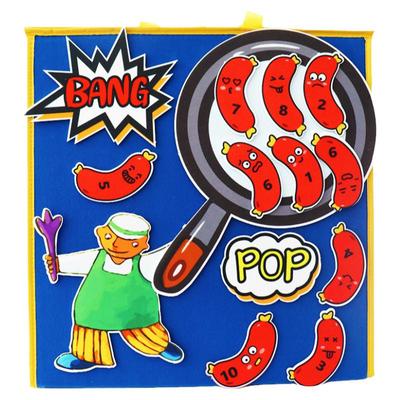 十根肥香肠毛毡教具布偶贴