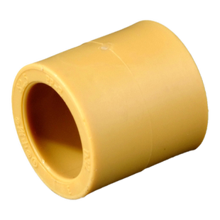 中财食品级PPR冷热水管家装修用咖喱色给管配件直通接头管接直箍