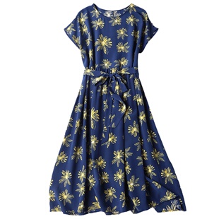 2025秋季新款重磅双绉真丝连衣裙女桑蚕丝印花垂感大摆裙长裙子女