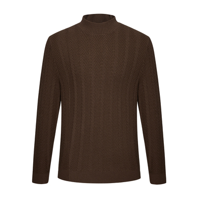 堡尼秋冬新品商务半高领毛衣净色针织衫羊绒混纺羊毛衫JO732034B