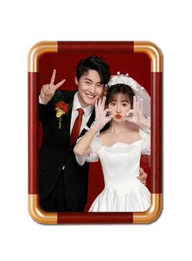 仿铜角结婚登记照相框摆台冲洗打印加做成情侣婚纱纪念六6寸照片