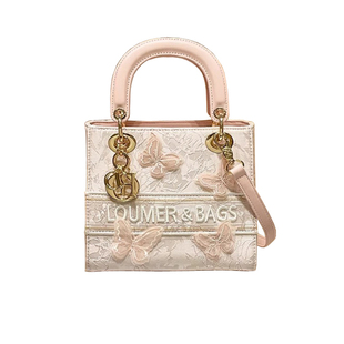 小包包女2025新款高级感轻奢时尚刺绣花蝴蝶戴妃包手提单肩斜挎包