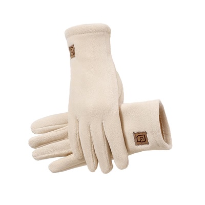 加绒保暖防风防冻骑行可触屏手套