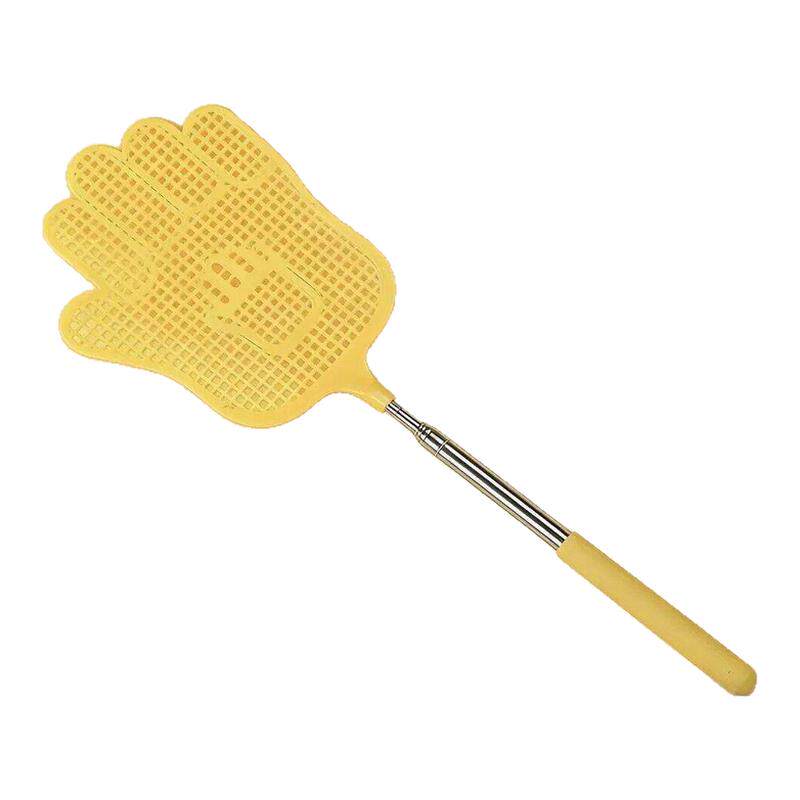 可伸缩苍蝇拍塑料拍加长铁杆加厚手动家用打防蚊子拍不烂灭蝇神器