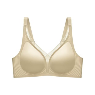 2026红色本命年承托内衣女大胸显小果冻软支撑女士无痕聚拢文胸罩