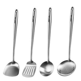 316抗菌炒勺炒铲防烫隔热家用炒菜煎铲子厨师专用炒菜勺锅铲套装