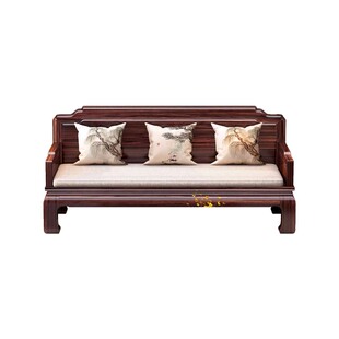 新中式乌金木全实木古典沙发组合冬夏两用别墅客厅2025新款家具