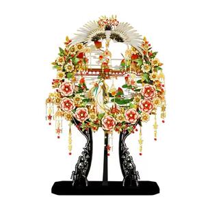 拼酷潮玩红楼十二钗黛玉金属拼装模型3d手工团扇DIY立体拼图礼物