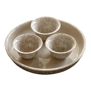 觅白工夫若深杯漳窑开片小品茗茶杯文人器物纯手工主人杯漳州米黄