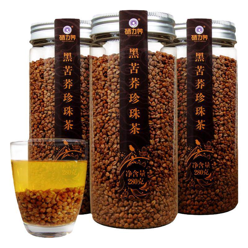 买1送2黑苦荞茶大凉山发3罐840g