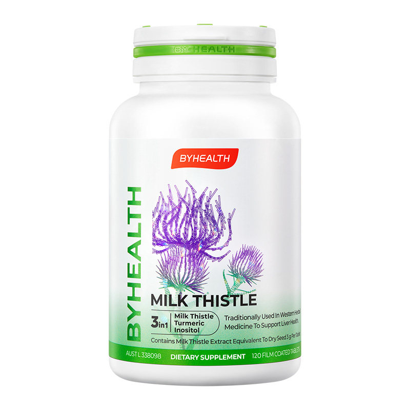 【2瓶装】BYHEALTH奶蓟草护肝片水飞蓟熬夜养肝官方正品旗舰店
