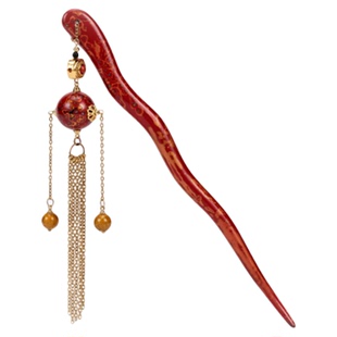 donguan冬官大漆发簪漆器首饰精致小众日常盘发簪国风优雅丹湘妃